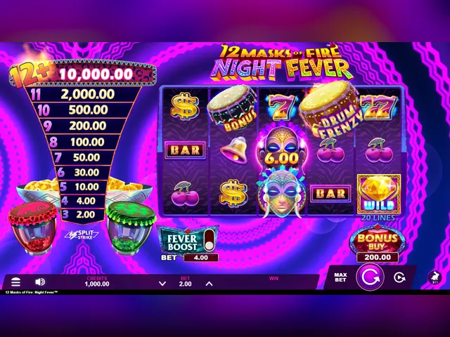 12 Masks of Fire: Night Fever slot oyunu